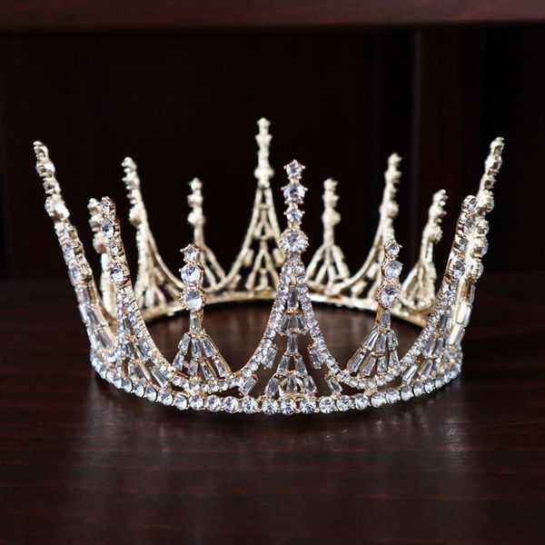 tmfairy golden korean round bridal headdress, super beauty, wedding dress, crown, grand crown m, Silver
tmfairy golden korean round bridal headdress, super beauty, wedding dress, crown, grand crown m, Silver