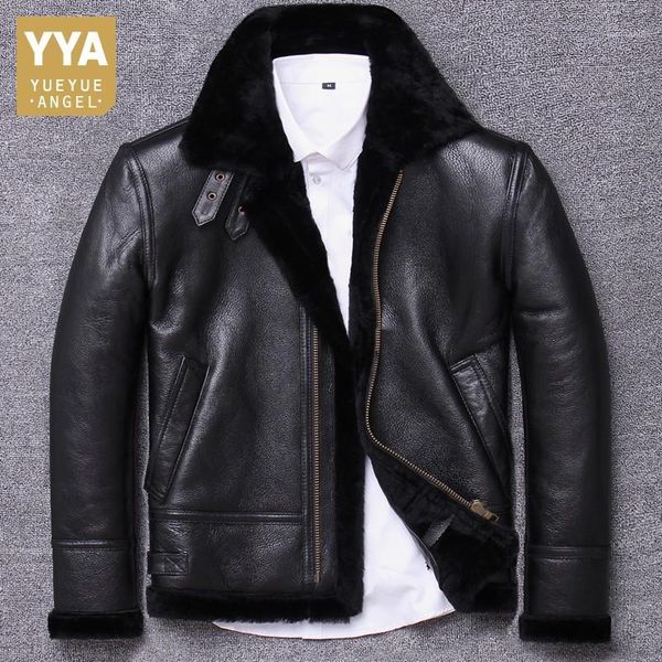 winter mens real sheep fur lining jacket genuine leather motorcycle windbreaker jacket buckle collar thick warm shearling coat1, Black
winter mens real sheep fur lining jacket genuine leather motorcycle windbreaker jacket buckle collar thick warm shearling coat1, Black