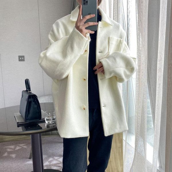 men's wool & blends korean style woolen coat fashion casual oversize men loose autumn winter short mens overcoat s, Black
men's wool & blends korean style woolen coat fashion casual oversize men loose autumn winter short mens overcoat s, Black