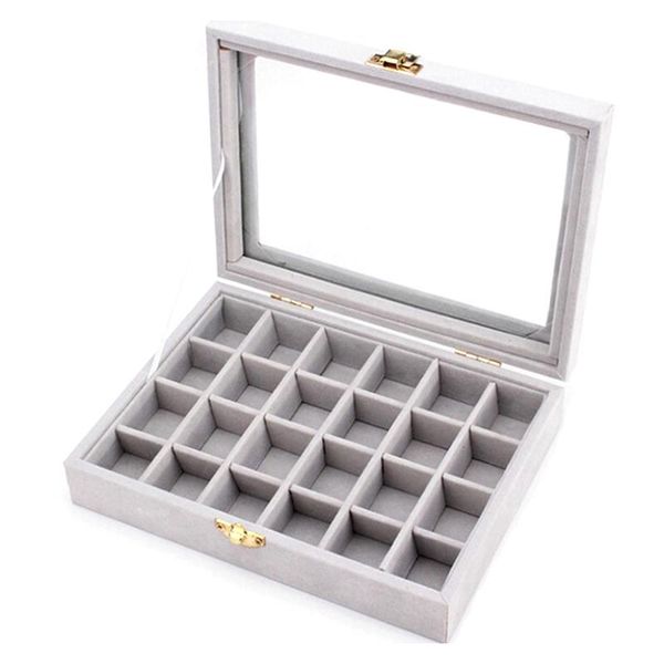 transparent lid 24 grid small jewelry box display ring earrings bracelet storage box, Pink;blue
transparent lid 24 grid small jewelry box display ring earrings bracelet storage box, Pink;blue