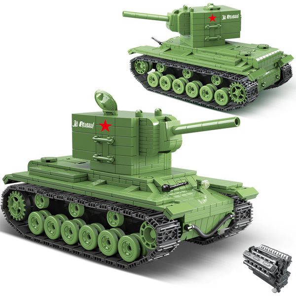 city 818pcs military tank soviet russia kv2 heavy tank building blocks soldier police army bricks kids children diy toys gifts 1008
city 818pcs military tank soviet russia kv2 heavy tank building blocks soldier police army bricks kids children diy toys gifts 1008
