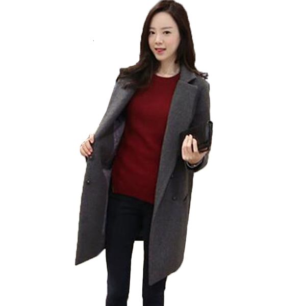 2019 autumn winter blended woolen women's coat long large size 5xl loose suit collar fashion woole jacket outerwear a50, Black
2019 autumn winter blended woolen women's coat long large size 5xl loose suit collar fashion woole jacket outerwear a50, Black