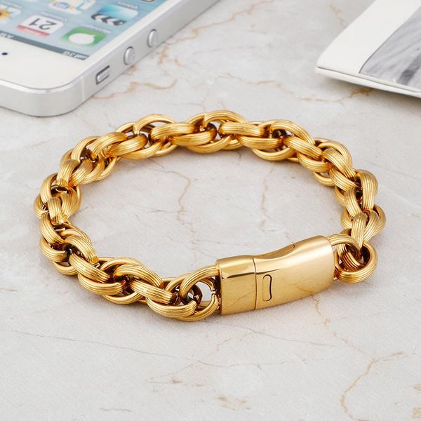 золото из нержавеющей стали vintage hip-hop rope chain link браслет 10мм 8.5 «» свободная перевозка груза, Black
золото из нержавеющей стали vintage hip-hop rope chain link браслет 10мм 8.5 «» свободная перевозка груза, Black