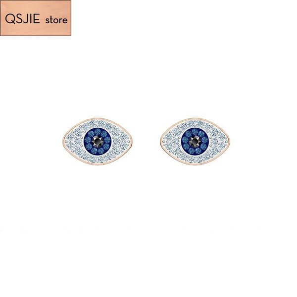 qsjie swa blue zircon binocular original earrings glamorous fashion jewelry, Golden;silver
qsjie swa blue zircon binocular original earrings glamorous fashion jewelry, Golden;silver