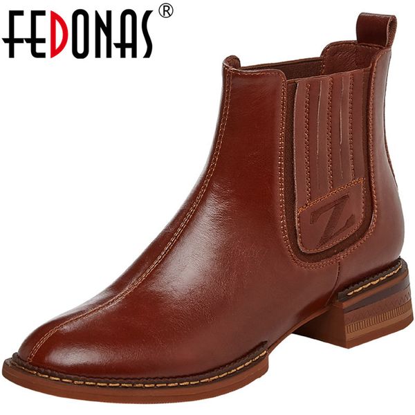fedonas fashion winter fall 2021 genuine leather shoes woman female office lady working thick heels ankle boots q1104, Black
fedonas fashion winter fall 2021 genuine leather shoes woman female office lady working thick heels ankle boots q1104, Black