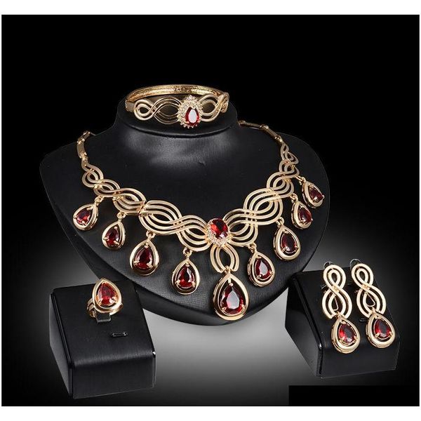 trendy 18k gold plated wedding gem zircon beads necklaces bracelet ring earrings women party jewelry sets 3colors t2sxy, Slivery;golden
trendy 18k gold plated wedding gem zircon beads necklaces bracelet ring earrings women party jewelry sets 3colors t2sxy, Slivery;golden