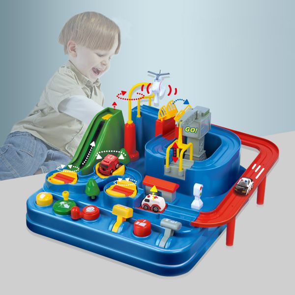 toy tracks baby racing train early rail educational cars adventure manual car model table game puzzle toys