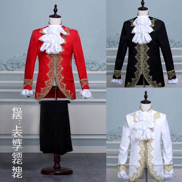 stage costumes european performance costumes men's dresses hosting tuxedos, White;black
stage costumes european performance costumes men's dresses hosting tuxedos, White;black