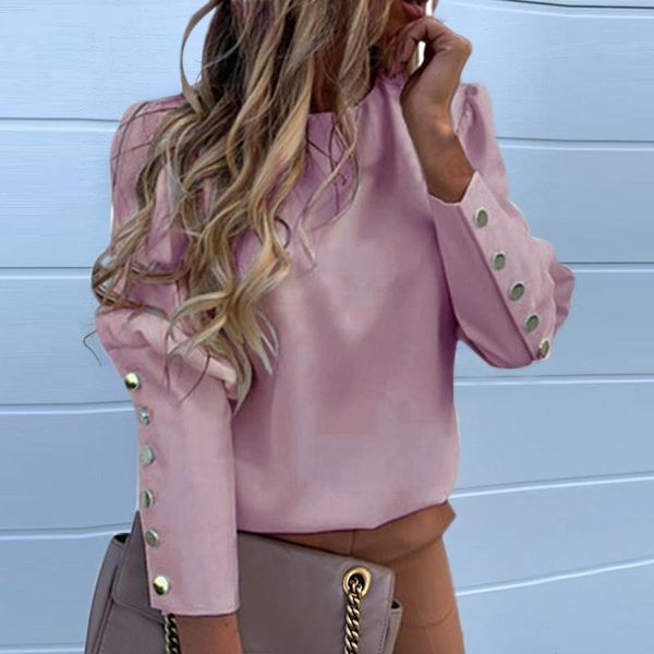 women's blouses & shirts 2021 puff shoulder blouse office lady summer metal buttoned women pineapple print long sleeve, White
women's blouses & shirts 2021 puff shoulder blouse office lady summer metal buttoned women pineapple print long sleeve, White