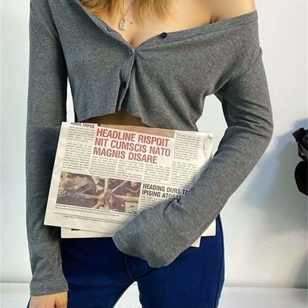 v-neck ultra short 2020 long style sleeve threaded cardigan for women with thin high waist and navel exposed minority t-shirt, Black;gray
v-neck ultra short 2020 long style sleeve threaded cardigan for women with thin high waist and navel exposed minority t-shirt, Black;gray