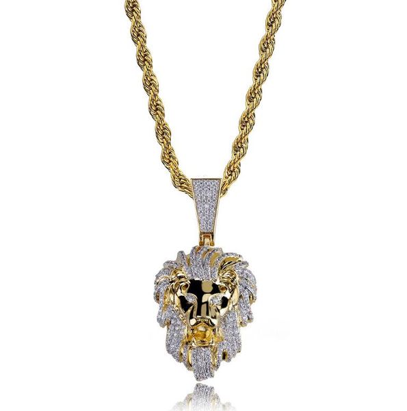 men's hip-hop necklace personality lion head blingbling diamond drill pendant heavy industry full drill necklace gift, Golden
men's hip-hop necklace personality lion head blingbling diamond drill pendant heavy industry full drill necklace gift, Golden