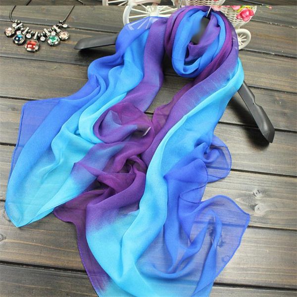 160cm women's long soft wrap scarf ladies shawl chiffon gradient color fantastic thin silk scarf seaside beach gift for women sqcvdt, Black;white
160cm women's long soft wrap scarf ladies shawl chiffon gradient color fantastic thin silk scarf seaside beach gift for women sqcvdt, Black;white