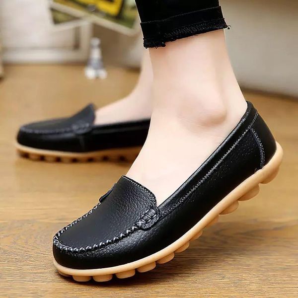 genuine leather shoes woman soft boat shoes for women flats big size 35-44 ladies loafers non-slip sturdy sole, Black
genuine leather shoes woman soft boat shoes for women flats big size 35-44 ladies loafers non-slip sturdy sole, Black