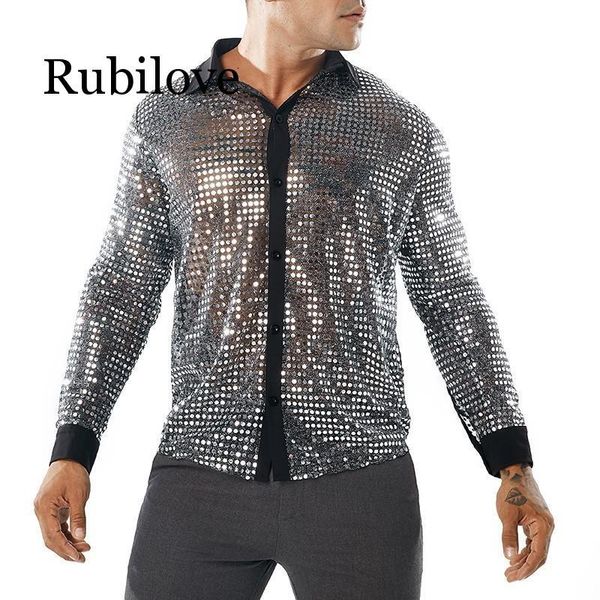 2020 new men's sequin transparent shirt black see through shirt male long sleeve nightclub shiny gold s-2xl, White;black
2020 new men's sequin transparent shirt black see through shirt male long sleeve nightclub shiny gold s-2xl, White;black