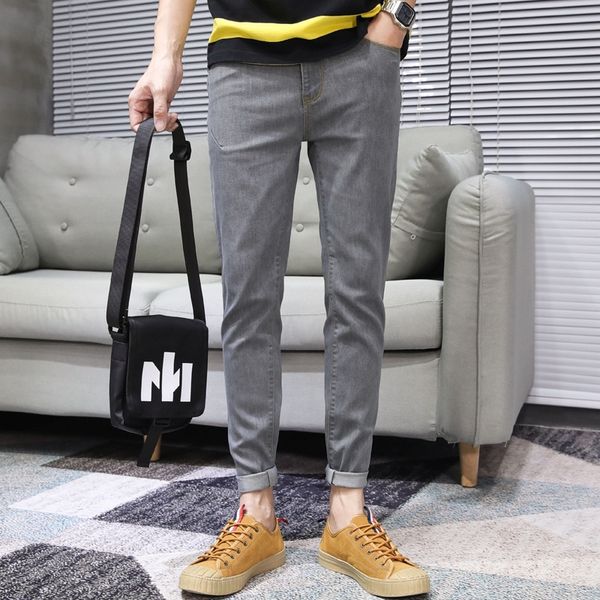 summer thin boys' capris slim fit small feet versatile pants jeans and jeans korean trend grey 9-point fashion 3ymxt, Blue
summer thin boys' capris slim fit small feet versatile pants jeans and jeans korean trend grey 9-point fashion 3ymxt, Blue