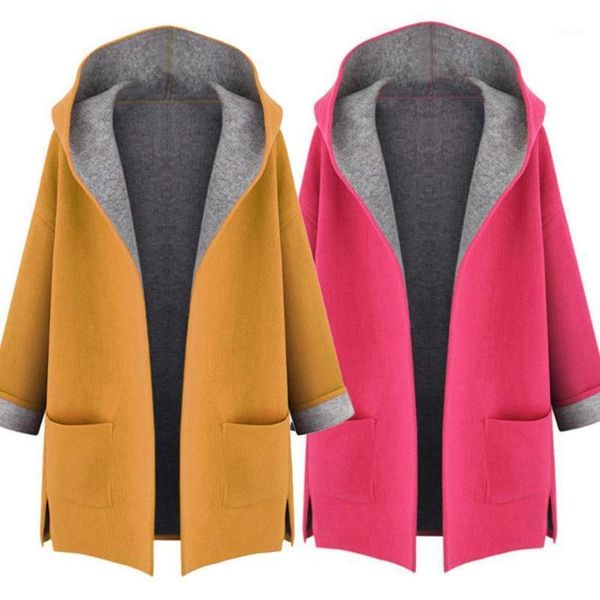 women's wool & blends fashion hooded pocket women autumn winter long sleeve cardigan overcoat cardigans jacket clothes female knit coat, Black
women's wool & blends fashion hooded pocket women autumn winter long sleeve cardigan overcoat cardigans jacket clothes female knit coat, Black