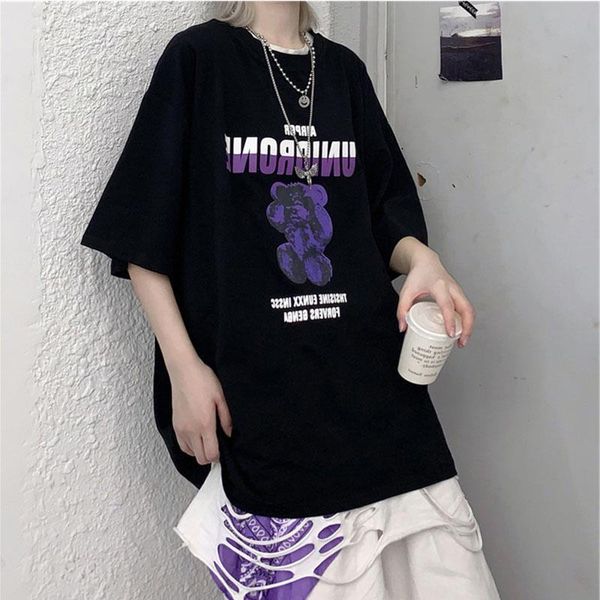 летние harajuku punk gothic корейский фиолетовый письмо медведь мультфильм принт chic хлопок темные негабаритные хип-хоп винтаж женщины футб, White
летние harajuku punk gothic корейский фиолетовый письмо медведь мультфильм принт chic хлопок темные негабаритные хип-хоп винтаж женщины футб, White