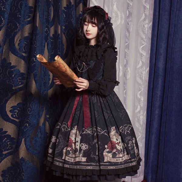 magogo dark black strap gothic dress nightingale and rose bow party cool lolita dress ins fashion, Black;gray
magogo dark black strap gothic dress nightingale and rose bow party cool lolita dress ins fashion, Black;gray