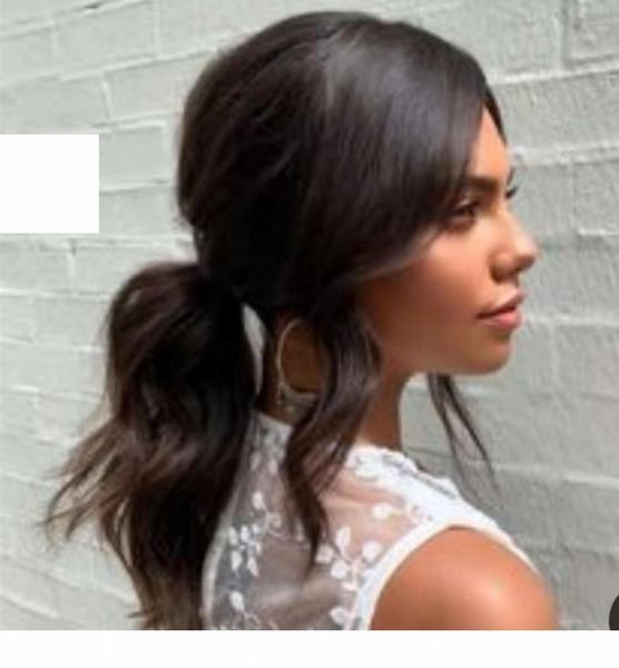 women's multi color long wet wavy human hair ponytail with clip hair extension 120g ,styling natural drawstring pony tail hairpie, Black
women's multi color long wet wavy human hair ponytail with clip hair extension 120g ,styling natural drawstring pony tail hairpie, Black