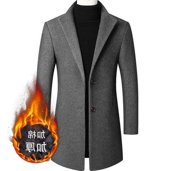 2021 men's trench thick cashmere plus cotton scarf collar mid-length woolen windbreaker jacket men coat fashion, Black;brown
2021 men's trench thick cashmere plus cotton scarf collar mid-length woolen windbreaker jacket men coat fashion, Black;brown