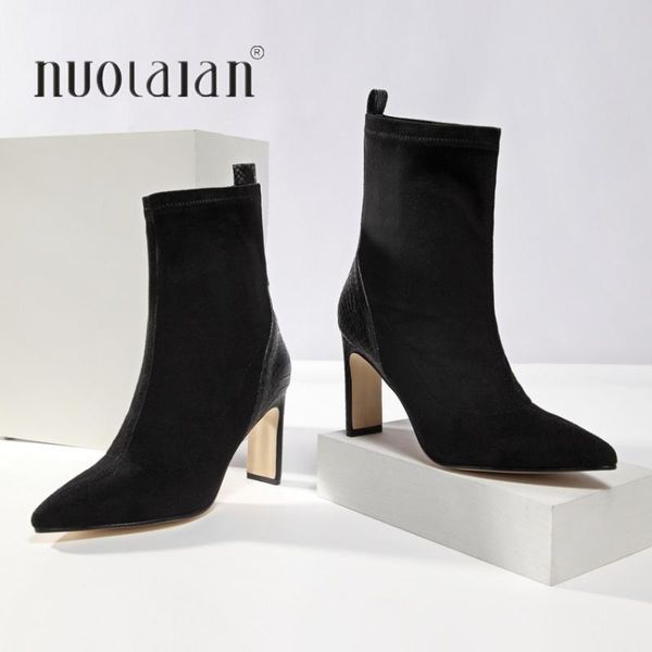 2021 winter fashion women boots black pointed toe elastic ankle boots heels shoes autumn winter female socks
2021 winter fashion women boots black pointed toe elastic ankle boots heels shoes autumn winter female socks