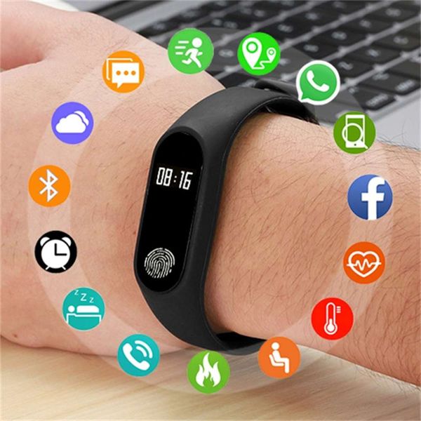 m2 smart sports watch men women, electronic wristband with heart rate control, suitable for android and ios
m2 smart sports watch men women, electronic wristband with heart rate control, suitable for android and ios