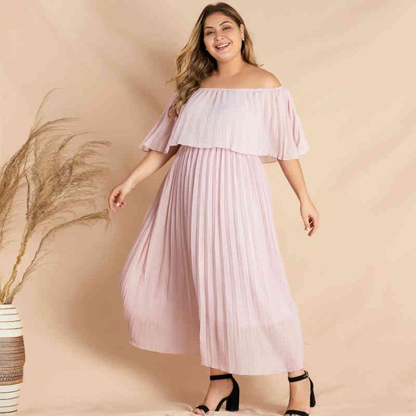 Plus size Dresses Summer Solid Color One Word Collar Size Women Clothing Elegant Strapless Pleated Mid Calf Daily Casual Wear LI73, Black
Plus size Dresses Summer Solid Color One Word Collar Size Women Clothing Elegant Strapless Pleated Mid Calf Daily Casual Wear LI73, Black