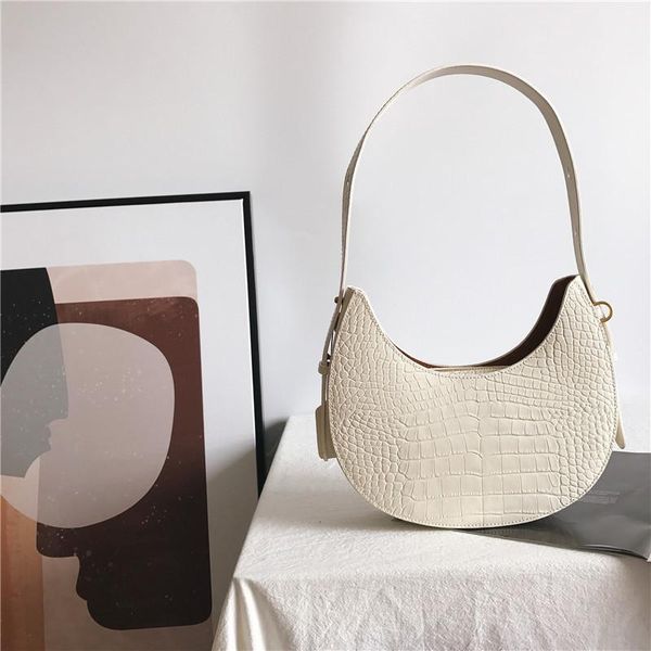 one shoulder women's bag 2021new net red retro fashion leather crocodile bottom half round
one shoulder women's bag 2021new net red retro fashion leather crocodile bottom half round