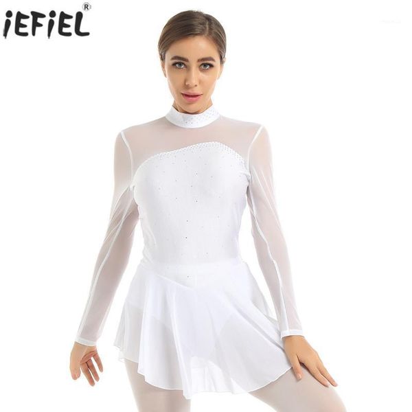 women ballet dress shiny rhinestones sheer mesh long sleeves dress keyhole back opening figure dance ice skating leotard1, Black;red
women ballet dress shiny rhinestones sheer mesh long sleeves dress keyhole back opening figure dance ice skating leotard1, Black;red