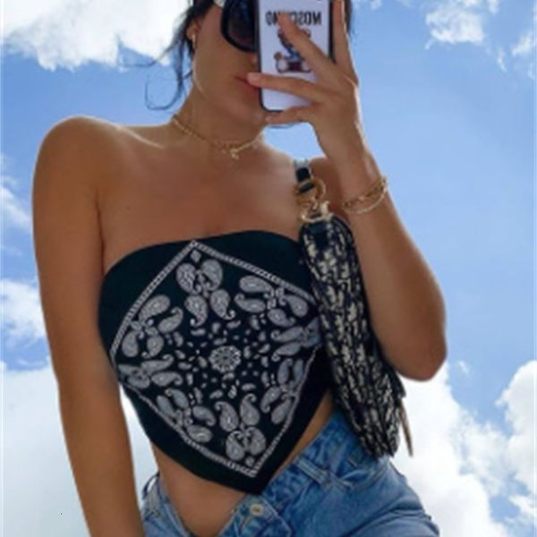 2021 women's off-shoulder t-shirt simple girl's tight printed breast wrap casual slim sleeveless backless top, White
2021 women's off-shoulder t-shirt simple girl's tight printed breast wrap casual slim sleeveless backless top, White