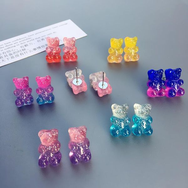 2021 new animal earrings for women fashion korean earring colorful bear multi colorful trend earrings cute girl gift wholesale, Golden;silver
2021 new animal earrings for women fashion korean earring colorful bear multi colorful trend earrings cute girl gift wholesale, Golden;silver