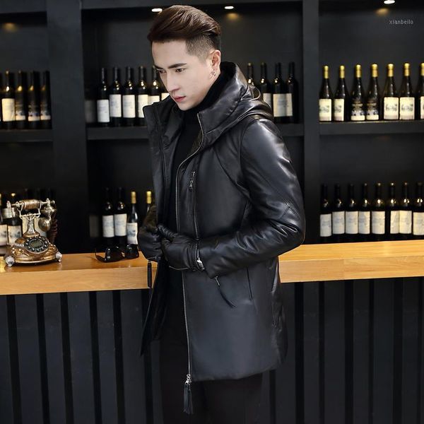 genuine leather jackets for men winter warm thick hooded down coat 2020 plus size outwear 1622 mf4191, Black
genuine leather jackets for men winter warm thick hooded down coat 2020 plus size outwear 1622 mf4191, Black