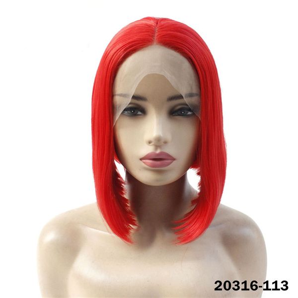 red full straight synthetic remy hair lace front bob wigs simulation human hair wig pelucas 10 ~16 inches, Black
red full straight synthetic remy hair lace front bob wigs simulation human hair wig pelucas 10 ~16 inches, Black