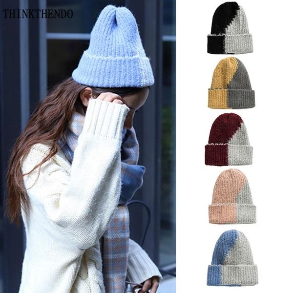 men women winter warm ribbed knitted stretchy beanie hat color block outdoor sports snow ski harajuku cuffed skull cap, Blue;gray
men women winter warm ribbed knitted stretchy beanie hat color block outdoor sports snow ski harajuku cuffed skull cap, Blue;gray