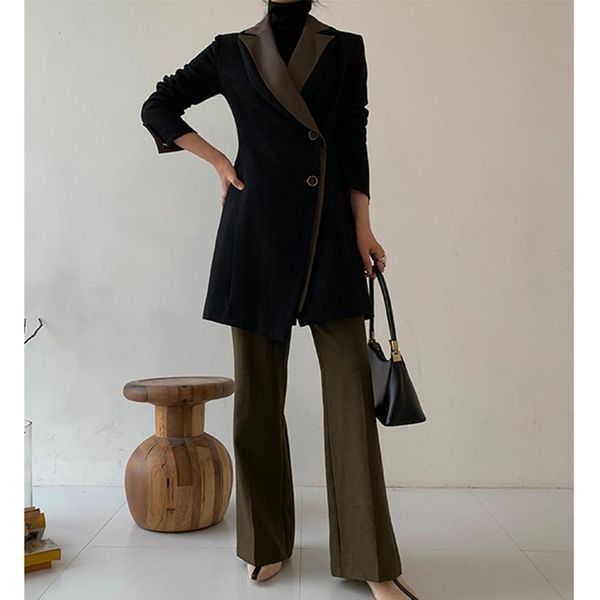 women's suits & blazers autumn/winter 2021 woman woolen coat retro design office lady mid-length thickened slim suit jacket, White;black
women's suits & blazers autumn/winter 2021 woman woolen coat retro design office lady mid-length thickened slim suit jacket, White;black