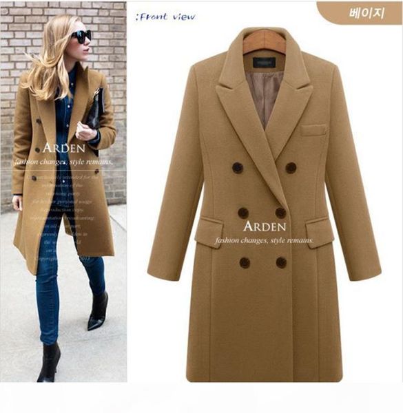 xuxi women autumn winter coat casual wool solid jackets blazers female elegant double breasted long coat ladies size 5xl fz244, Black
xuxi women autumn winter coat casual wool solid jackets blazers female elegant double breasted long coat ladies size 5xl fz244, Black