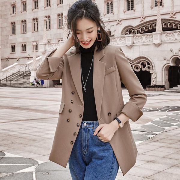 new arrival button decoration black brown solid women blazer 2020 fashion girl long sleeve loose winter jackets1, White;black
new arrival button decoration black brown solid women blazer 2020 fashion girl long sleeve loose winter jackets1, White;black