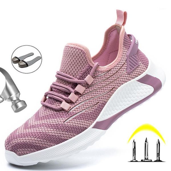 fashion women safety shoes pink anti-puncture work sneakers for women steel toe shoes light indestructible safety boots1, Black
fashion women safety shoes pink anti-puncture work sneakers for women steel toe shoes light indestructible safety boots1, Black