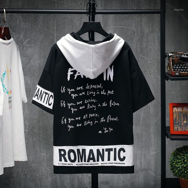 summer mens t-shirts streetwear cool hip hop short sleeve hooded t shirt men fashion tee letter printed vetement homme camisetas1, White;black
summer mens t-shirts streetwear cool hip hop short sleeve hooded t shirt men fashion tee letter printed vetement homme camisetas1, White;black