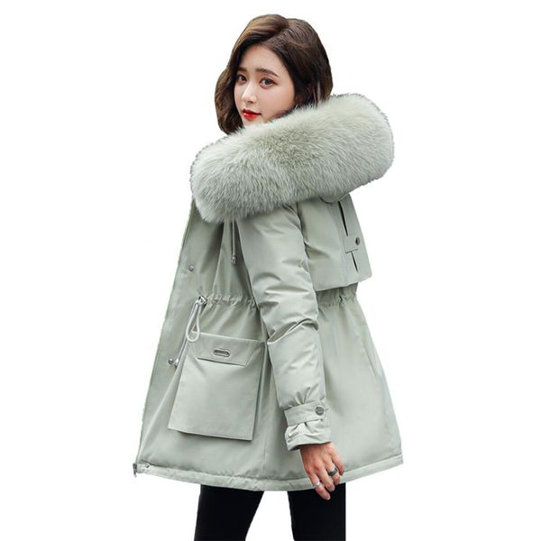 ladies velvet liner thicken hooded parka women slim with big fur collar outerwear autumn winter jacket women coat parkas female 201110, Black
ladies velvet liner thicken hooded parka women slim with big fur collar outerwear autumn winter jacket women coat parkas female 201110, Black