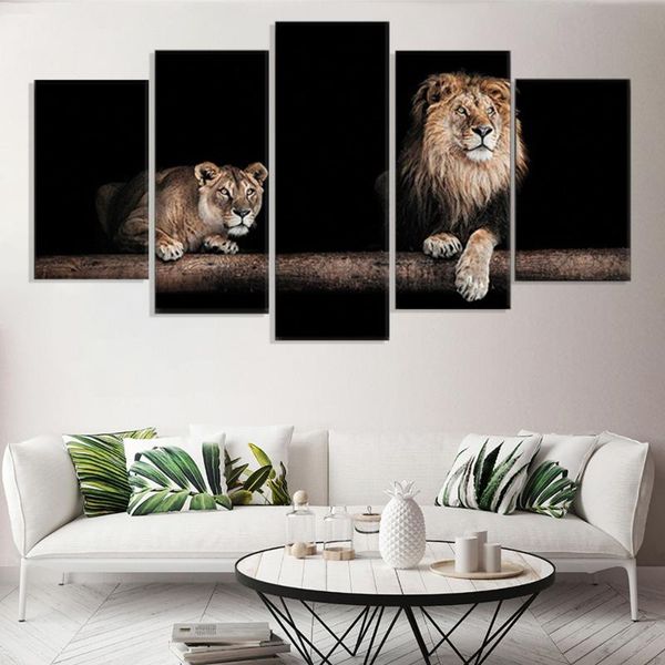 paintings wall art canvas painting style printed pictures framed 5 panel poster animal lions p for living room modern decor
paintings wall art canvas painting style printed pictures framed 5 panel poster animal lions p for living room modern decor