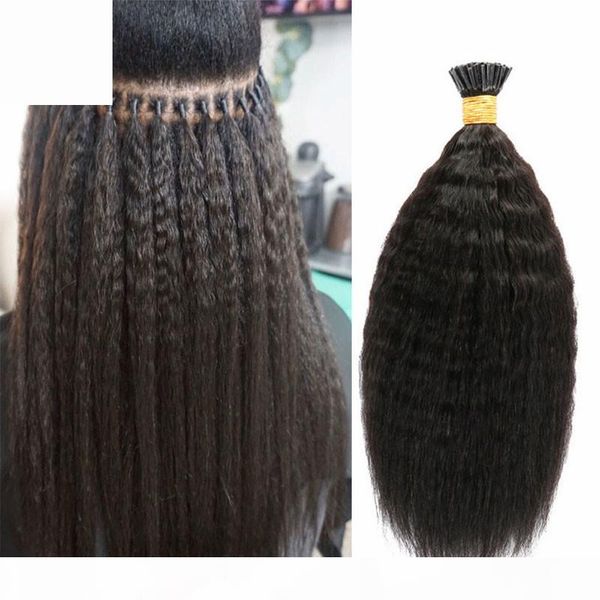 natural color remy virgin kinky straight hair extensions fluffy human hair bundles i tip pre-bonded hair 100 g, Black
natural color remy virgin kinky straight hair extensions fluffy human hair bundles i tip pre-bonded hair 100 g, Black