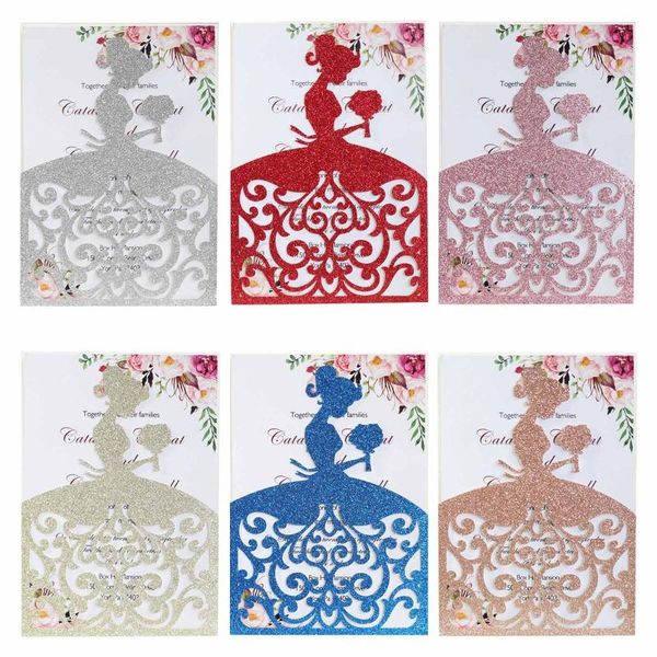 greeting cards 20pcs/set wedding invitations glitter girl card invite envelopes bridal shower engagement party supplies
greeting cards 20pcs/set wedding invitations glitter girl card invite envelopes bridal shower engagement party supplies