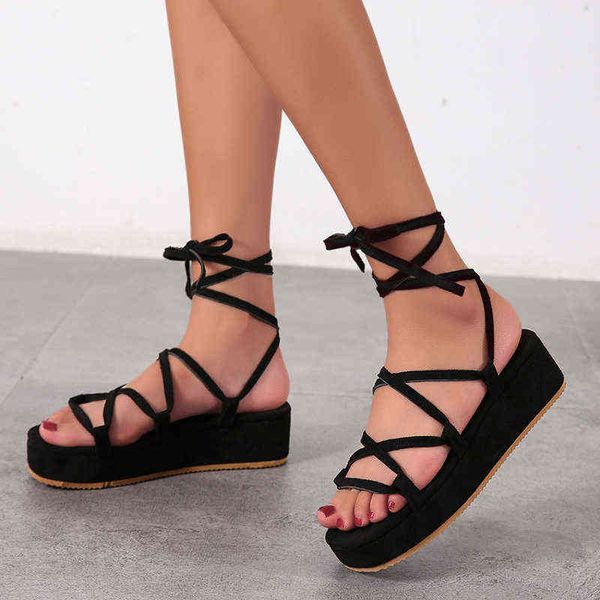 summer women fashion sandals platform wedge heel ankle strap lace up cross-tied narrow band rome ladies sandalias, Black
summer women fashion sandals platform wedge heel ankle strap lace up cross-tied narrow band rome ladies sandalias, Black