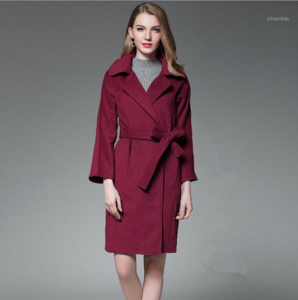 2019 autumn winter warm wool coat casual solid jackets blazers turn-down collar belt wool coats women outerwear overcoat1, Black
2019 autumn winter warm wool coat casual solid jackets blazers turn-down collar belt wool coats women outerwear overcoat1, Black