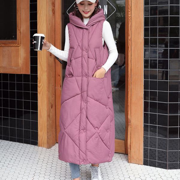 new 2021 winter coat hooded collar women chic cotton warm long vest chaleco mujer gilet feminino rly1, Black;white
new 2021 winter coat hooded collar women chic cotton warm long vest chaleco mujer gilet feminino rly1, Black;white