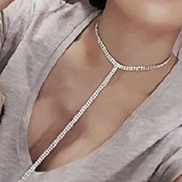 simple fashion jewelry super flash personality wild long necklace female choker rhinestone necklace sweater acessories, Silver
simple fashion jewelry super flash personality wild long necklace female choker rhinestone necklace sweater acessories, Silver