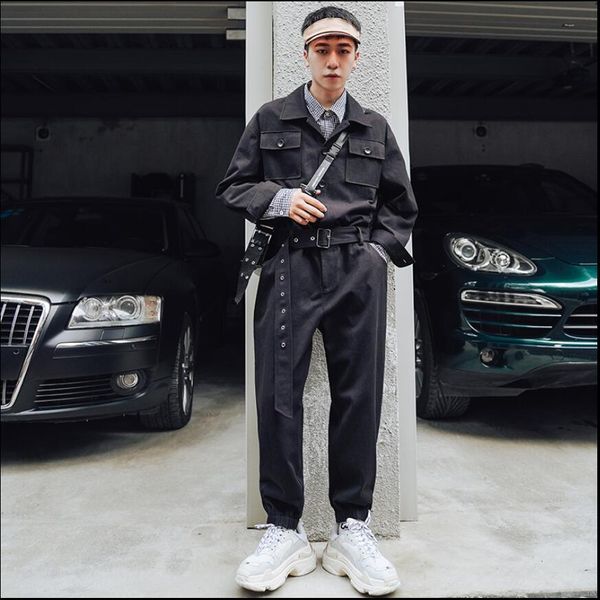 2020 spring and autumn long overalls made with tending tools version loose pants male general 2u1c, White;black
2020 spring and autumn long overalls made with tending tools version loose pants male general 2u1c, White;black