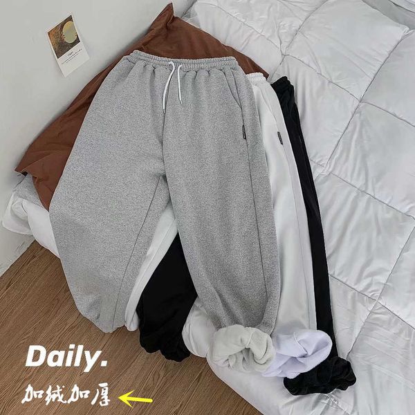 autumn and winter 2020 new thickened plush casual student grey men's sports leggings fashion brand pants, Black
autumn and winter 2020 new thickened plush casual student grey men's sports leggings fashion brand pants, Black