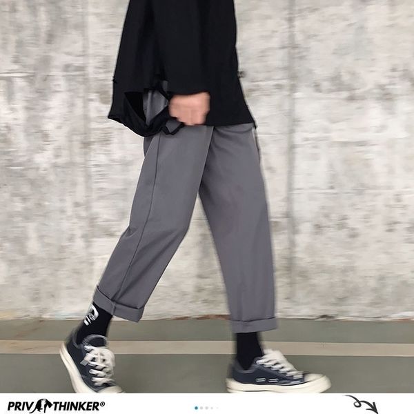 privathinker men's solid color straight harem pants korean man loose ankle-length trousers streetwear male casual pants 201116, Black
privathinker men's solid color straight harem pants korean man loose ankle-length trousers streetwear male casual pants 201116, Black